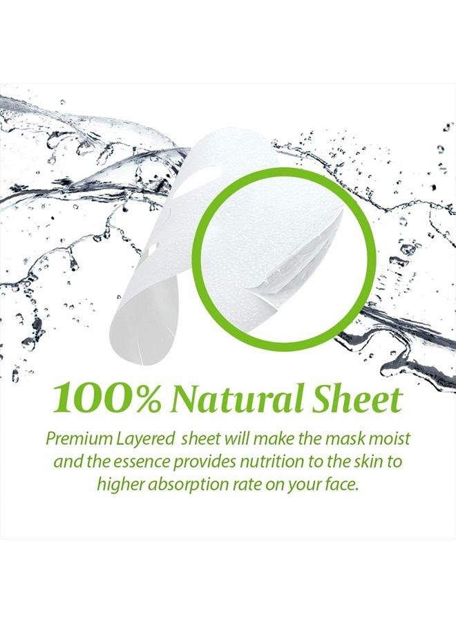 Sheet Mask Refreshing Peppermint (10 sheets) - Calming, Pore Tightening