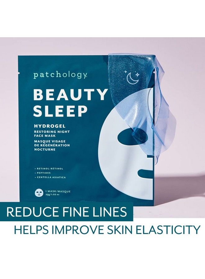 Hydrogel Face Mask With Retinol And Peptides Beauty Sleep Gel Face Mask For Women And Men To Reduce Fine Lines And Hydrate Skin. 1 Count.