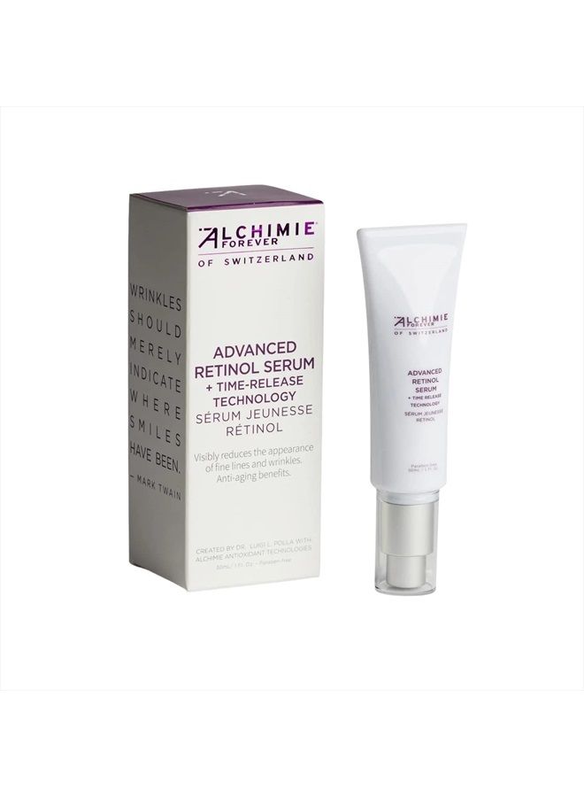 Advanced Retinol Serum with Time Release Technology | Reduces the Appearance of Fine Lines, Wrinkles & Age Spots | 1oz