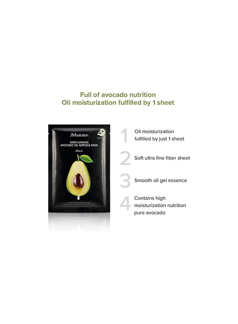 JMsolution Water Luminous Avocado Oil Ampoule Facial Mask