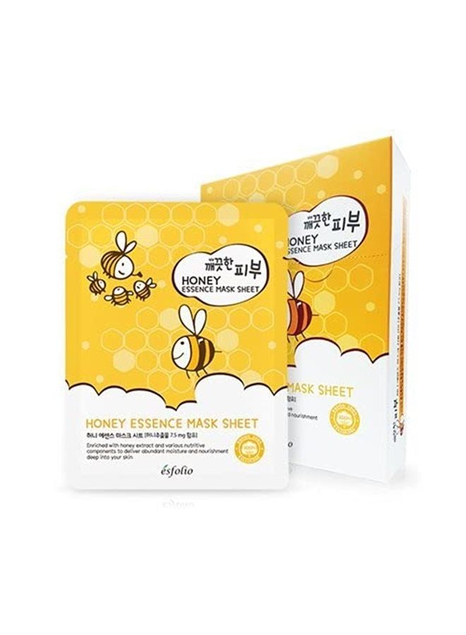 Esfolio Pure Skin Essence Mask Sheet Anti-Aging Rejuvenation Hydration Honey (Pack of 10)…