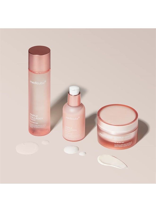 Triple Collagen Serum 1.85 fl.oz - Nourish dull skin with Triple Collagen Complex - A lightweight serum with Niacinamide and Hyaluronic Acid - Korean Skincare