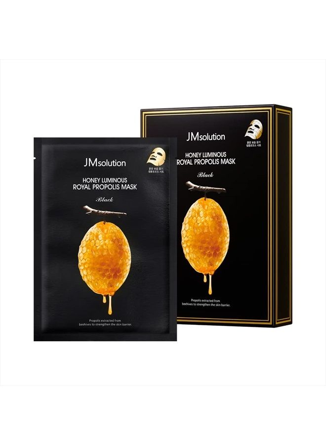 JMSOLUTION Royal Propolis Ample Korean Skin care Face Mask -Rich Moisturizing boositng Nutrition -10sheets For All Skin Type