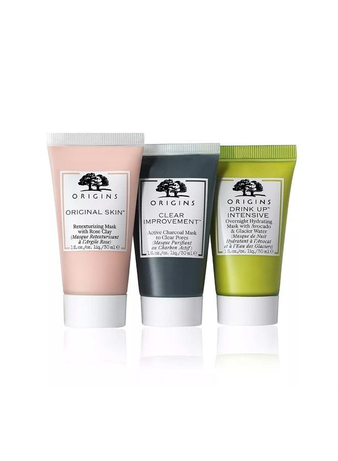 Clear, Hydrate & Control set of 3 Facial Mask