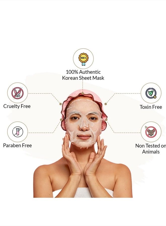 Active Jellyfish Vital Mask Prime 10 Sheets - Korean Skincare -Jellyfish extract Collagen-Hydrating Nourishing for all skin type