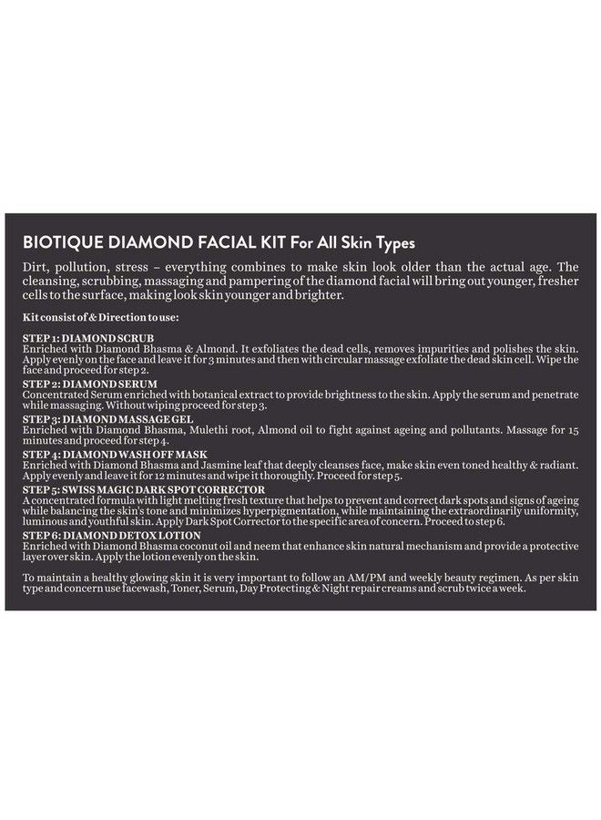 Diamond Instant Bright & Radiant Complexion Facial Kit 65G (Pack Of 2)