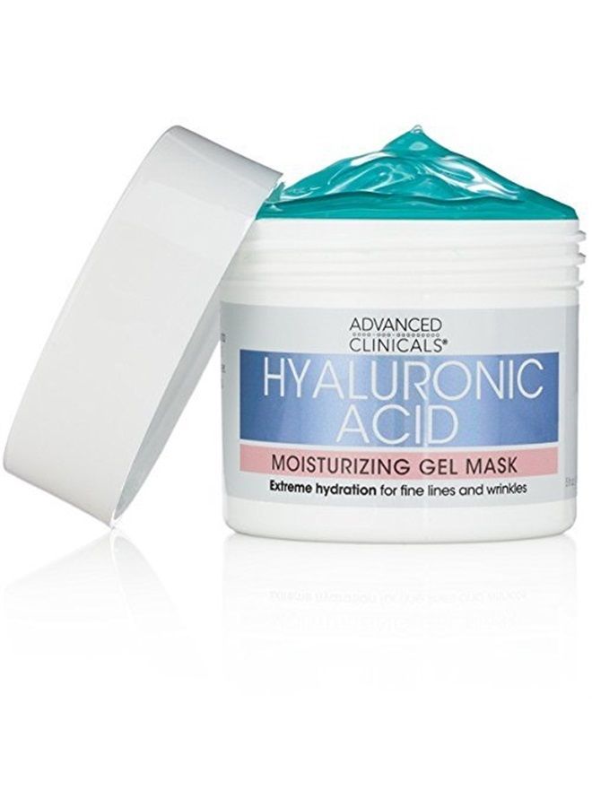 Collagen Anti Aging Gel Mask W/Coconut Oil & Rosewater + Hyaluronic Acid Moisturizing Gel Mask W/Soothing Chamomile 2-Pack Skin Care Set. Hydrating Facial Skincare Mask Bundle