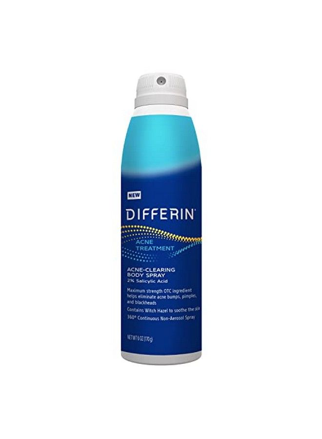 Differin Acne Body Spray Acne Treatment With Salicylic Acid By The Makers Of Differin Gel 360 Formula For Back Acne Chest And Shoulders 6 Oz