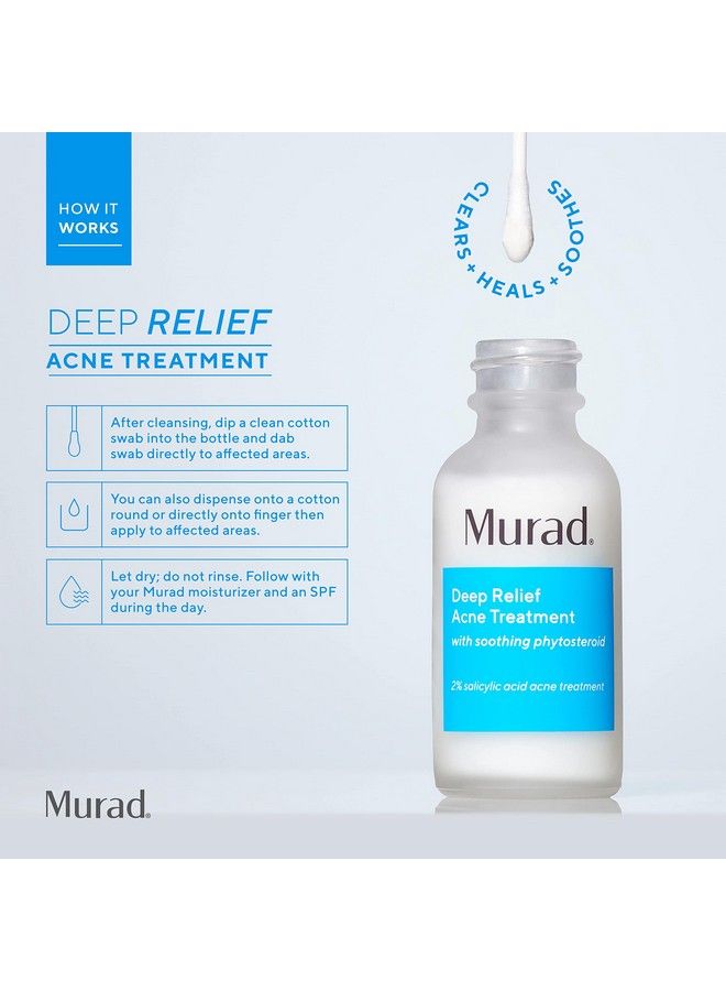 Deep Relief Acne Treatment Acne Control Max Strength 2% Salicylic Acid Healing Treatment For Deep Uncomfortable Cystic Acne 1 Fl Oz