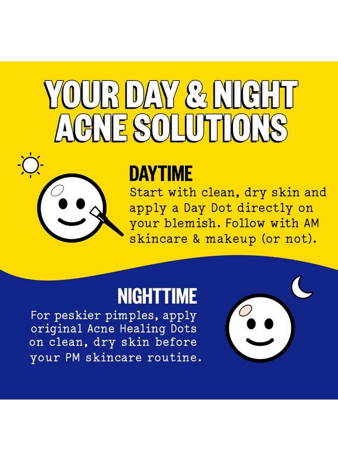 Skincare Acne Day Dot | 6Hour Fast Acting Sheer Hydrocolloid Pimple Patches With Salicylic Acid | Ultrathin Virtually Invisible | Quickly Clear Breakouts Blemishes And Zits (20 Dots)