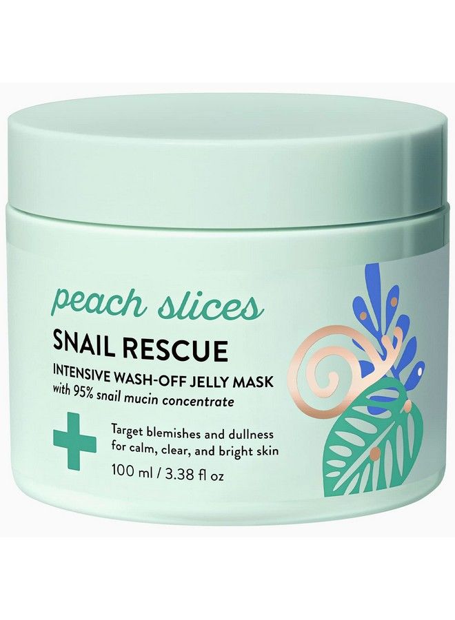 | Snail Rescue Intensive Treatment Washoff Face Mask | 95% Snail Mucin | For Dark Spots & Blemishes | Refreshing & Calming Mask | Clear Radiant & Hydrated Skin | Skin Care | 3.38 Oz