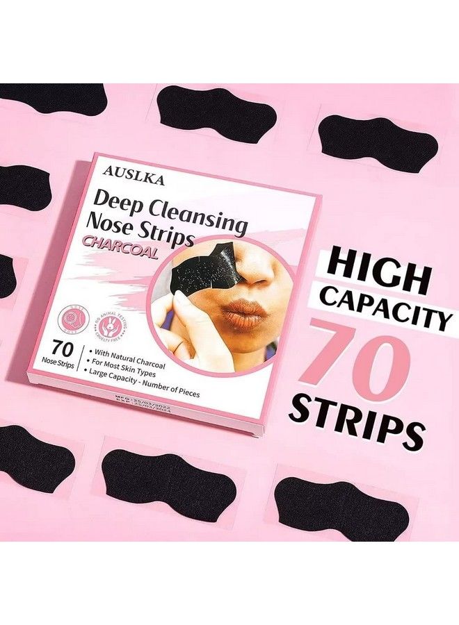 Blackhead Pore Strips(70 Counts) Blackhead Removerdeep Cleansing Charcoal Strips Black Head Nose Strips Black Head Remover