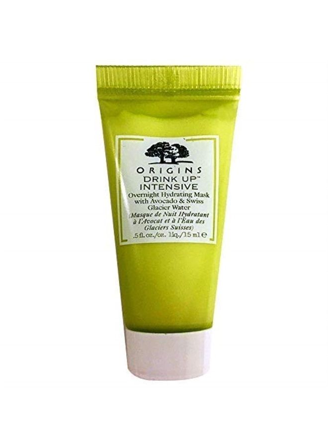 Drink Up Intensive Overnight Hydrating Mask with Avocado & Swiss Glacier Water Mini Travel Size (No Box), 0.5 fl oz / 15 mL