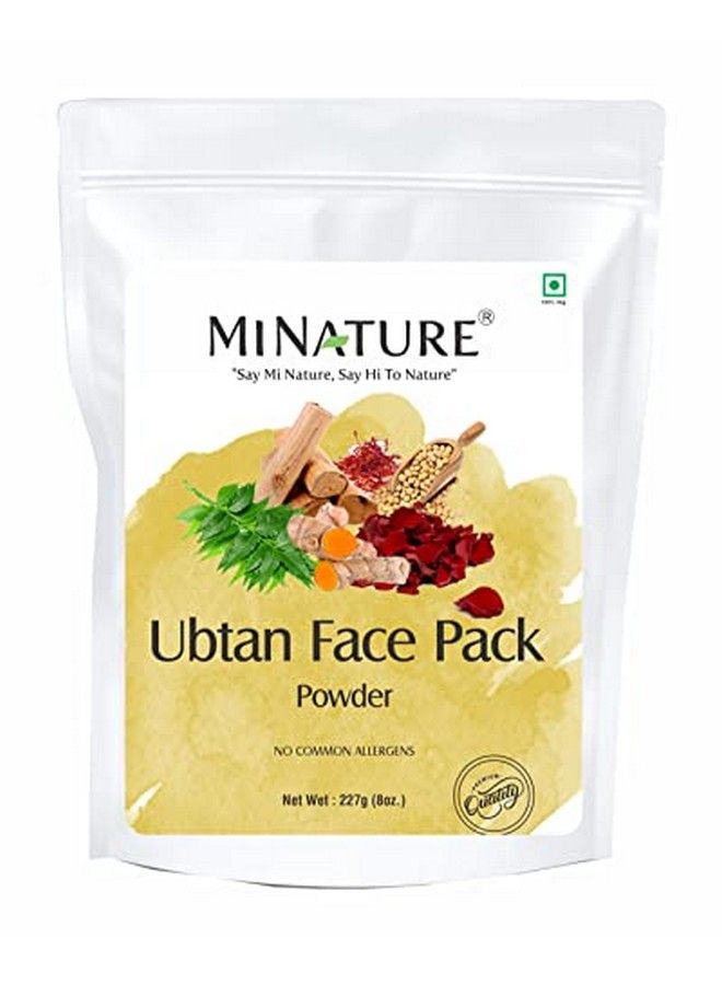 Ubtan Face And Body Pack By Mi Nature | Turmeric Barley Chickpeas Neem Sandalwood Mograflower Saffron And Rose Petal | Remove Acne | | 227G (8 Oz.) (0.5 Lb) | From India