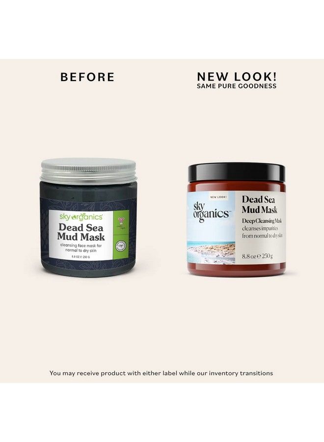 Dead Sea Mud Mask For Face To Detoxify Cleanse & Soothe 8 Fl. Oz.