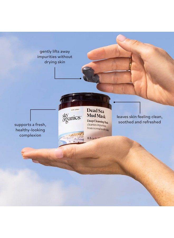 Dead Sea Mud Mask For Face To Detoxify Cleanse & Soothe 8 Fl. Oz.