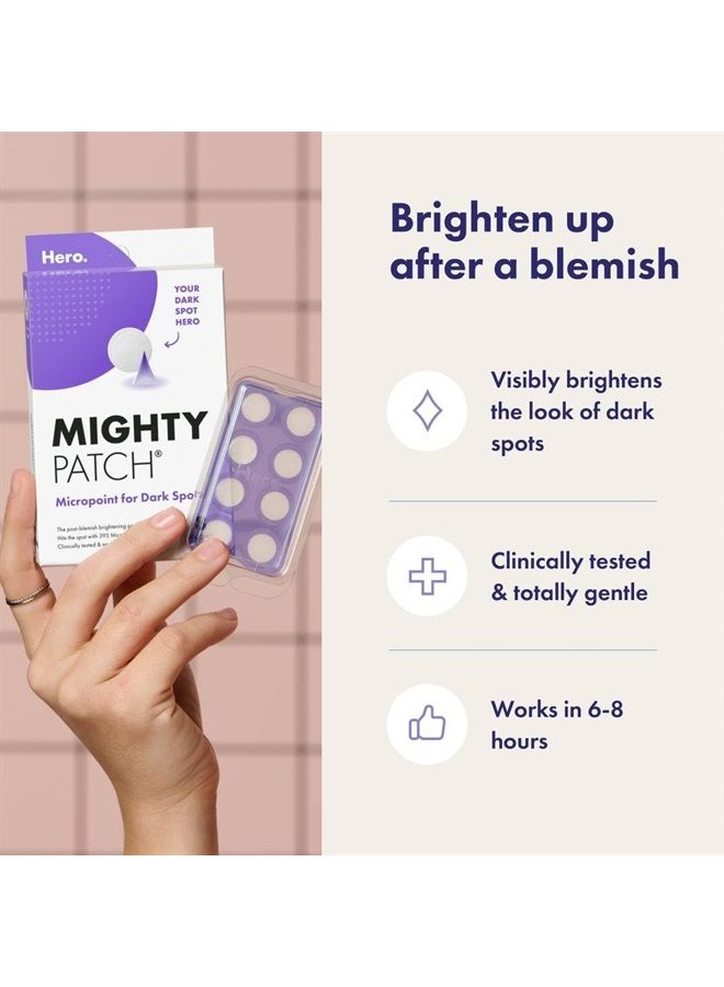 Micropoint for Dark Spots from Hero Cosmetics - Post-Blemish Dark Spot Patch with 395 Micropoints, Dermatologist Tested and Non-irritating, Not Tested on Animals (8 Count)