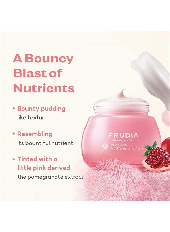 WELCOS Pomegranate Nutri-Moisturizing Face Cream | Facial Moisturizer for Skin Firmness & Vitality Korean Skin Care Face Moisturizer Cream w/Adenosine, Pomegranate & Fruit Seed Oil 1.85 fl oz