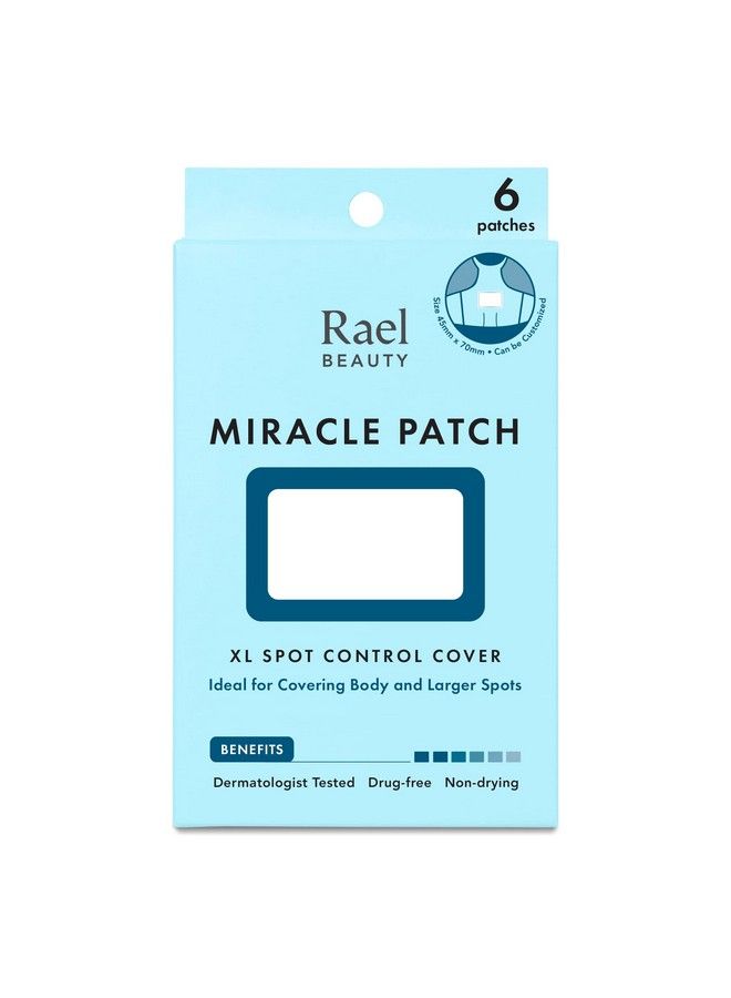 Pimple Patches Miracle Xl Spot Control Cover Hydrocolloid Acne Patches For Face Zit And Blemish Spot Back And Body For All Skin Types Vegan Cruelty Free (6 Count)