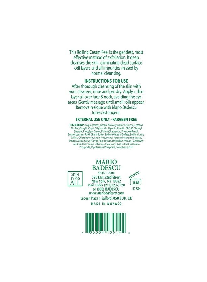 Rolling Cream Peel for AHA for All Skin Types | Face Treatment with Lactic Acid & Kaolin | Visibly Improves Uneven Skin Texture | 2.5 Fl Oz