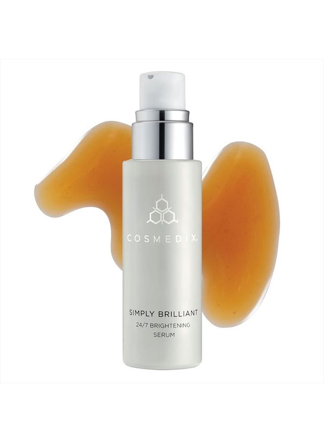 Simply Brilliant 24/7 Brightening Serum, Brightens the Look of Skin & Helps Prevent Discoloration, Gently Exfoliates Dead Skin, L-Lactic Acid & Antioxidants, Cruelty & Gluten Free