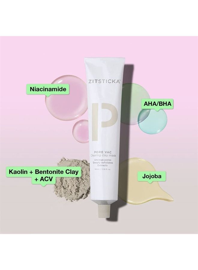 PORE VAC, Acid-Rich Clay Mask To Vacuum Pores + Smooth Texture | Derm-Backed (60ml)