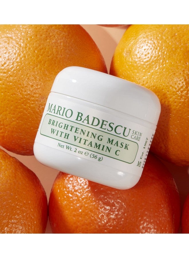 Ario Badescu Brightening Mask With Vitamin C For All Skin Types ; Face Mask That Brightens Skin And Unclogs Pores ; Formulated With Vitamin C & Kaolin Clay ; 2 Fl Oz