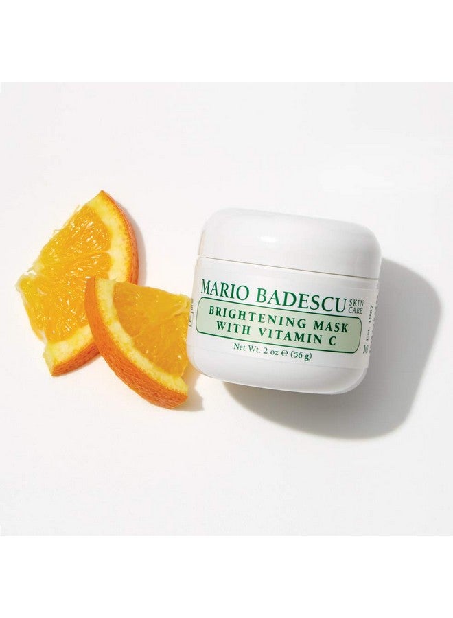 Ario Badescu Brightening Mask With Vitamin C For All Skin Types ; Face Mask That Brightens Skin And Unclogs Pores ; Formulated With Vitamin C & Kaolin Clay ; 2 Fl Oz