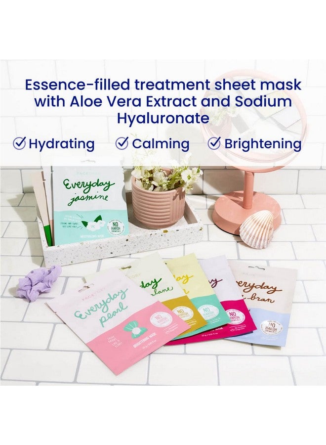 Everyday Hydrating Essence Korean Sheet Masks (8 Pack Bundle) For All Skin Types Revitalizing Purifying Illuminating Antiaging With No Harsh Chemicals And Safe For Sensitive Skin Set Of 8