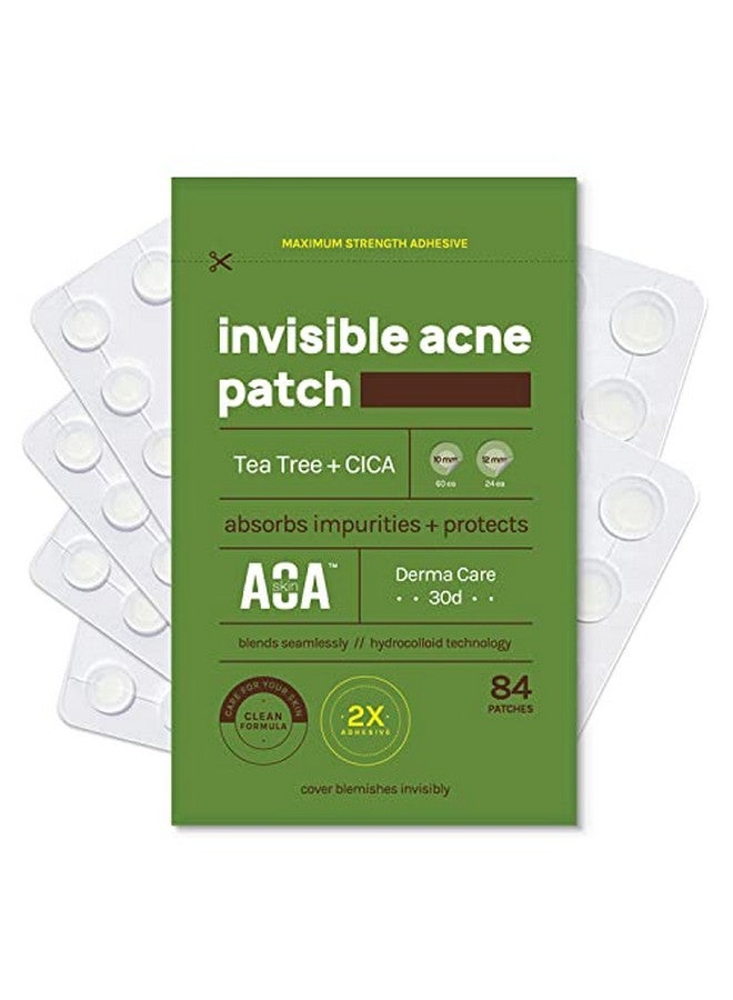 Absorbing Cover Healing Invisible Acne Patch Blemish Spot Treatment Facial Acne Patch Vegan Cruelty Free Hydrocolloid Two Sizes 10Mm 12Mm (Total 84 Counts)