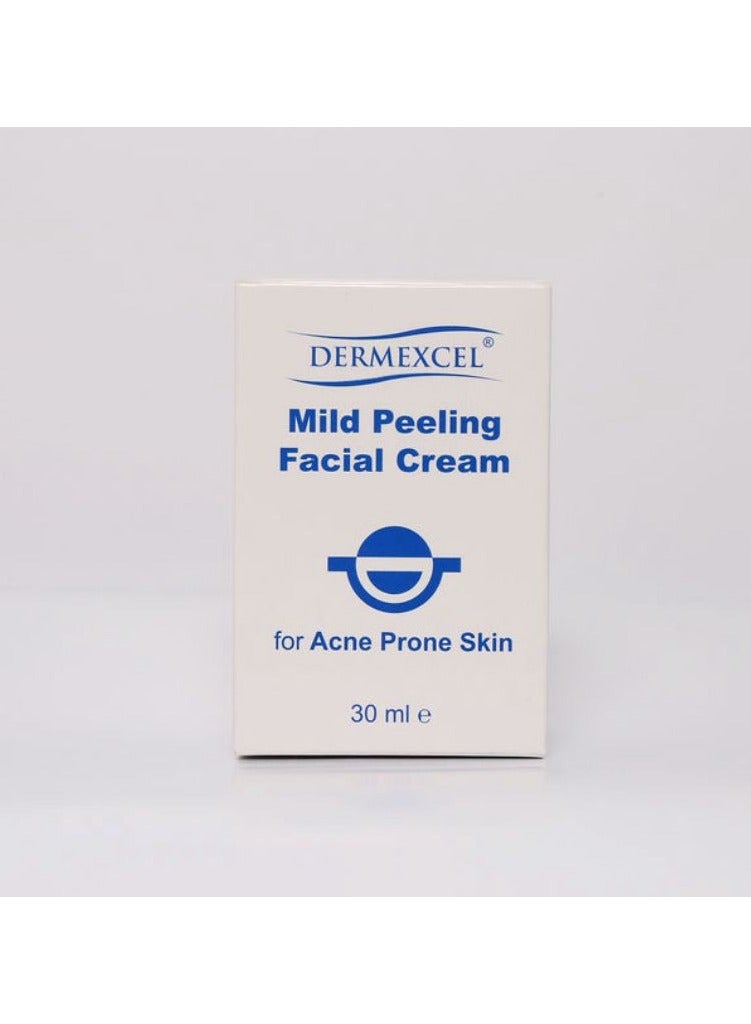 Dermexcel - Mild Peeling Facial Cream for acne prone cleanses the skin