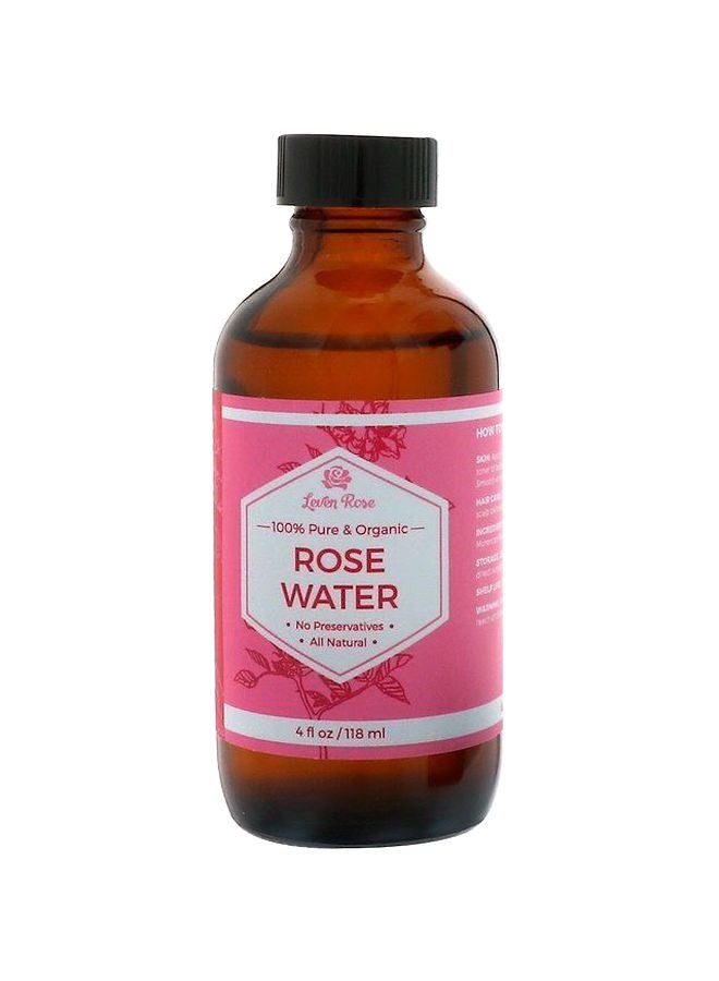 100% Pure And Organic Rose Water 118ml