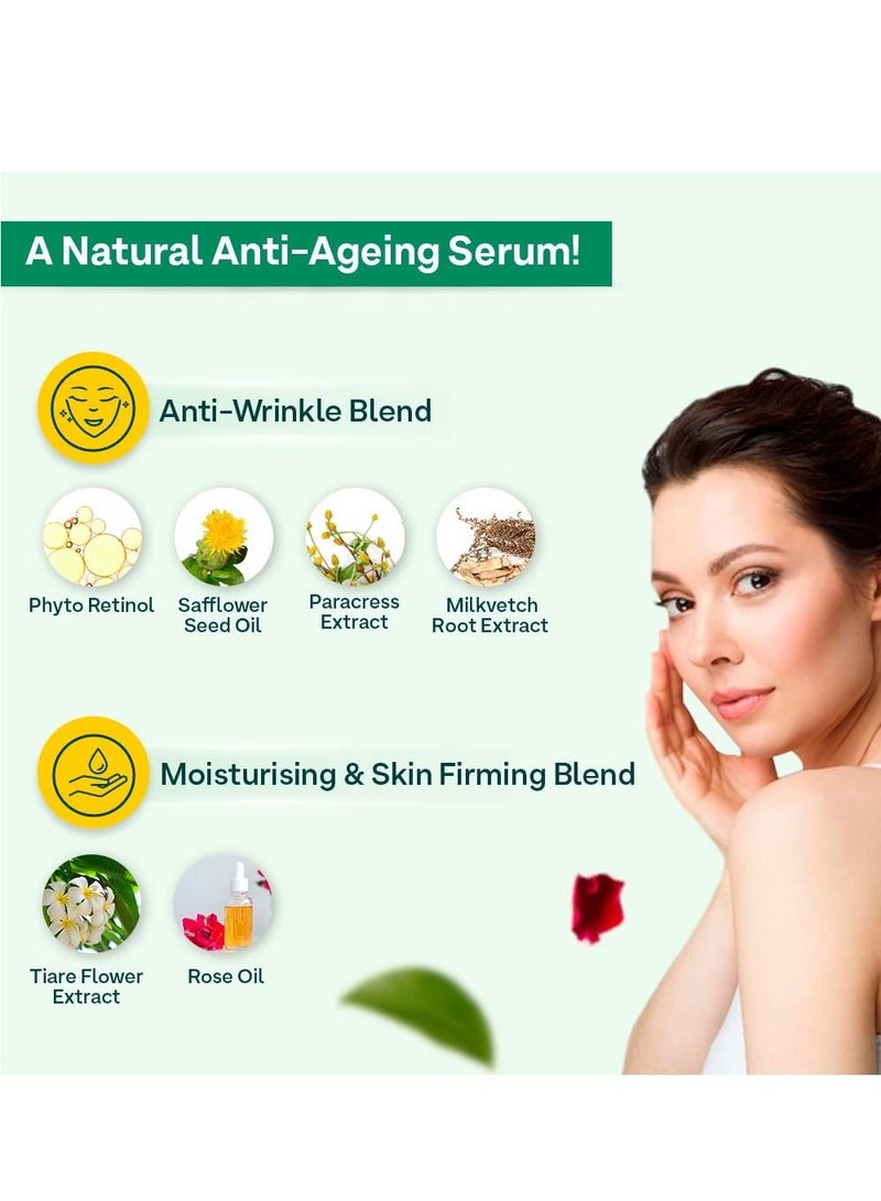 Youth Elixir Phyto Retinol Anti Ageing Serum 30ml Anti Ageing Face Serum for Wrinkle Reduction 30ml