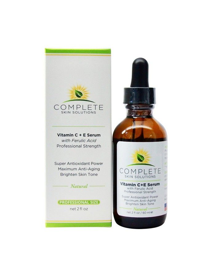 Natural Best Vitamin Ce Serum 2 Oz With Ferulic Hyaluronic Acid Vitamin C 15% Wrinkles Antiaging Sun Damage Repair Antioxidant Protection Made In Usa