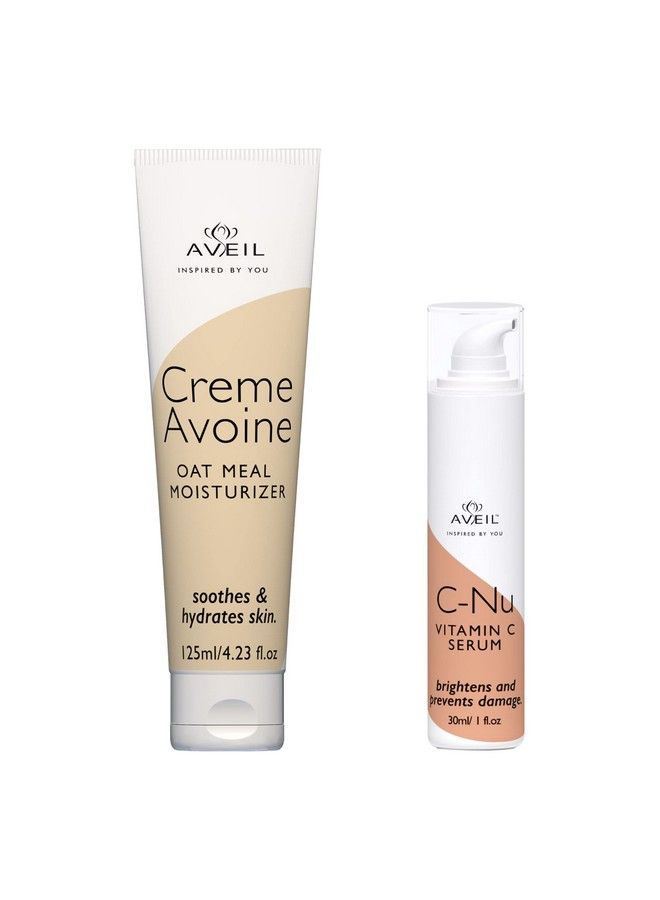 Creme Avoine Moisturiser 125 Ml & Cnu Vitamin C Serum 30 Ml Combo Pack; For Soothing & Hydrating; For Radiant Glowing Skin & Effective Skin Brightening; For All Skin Types; Combo Pack