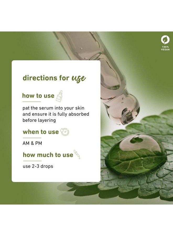 Green Tea & Zinc Complex 3% Face Serum; With Acnacidoltm Bg & Natural Ahas; Fights Pimples & Tightens Pores; Controls Oil & Gently Exfoliates; For All Skin Types; 100% Vegan; 30 Ml