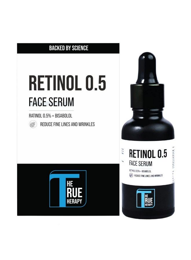 Light Weight 0.5% Retinol Face Serum For Antiaging Night Face Serum With Retinol Bisabolol & Squalane Reduce Fine Lines & Wrinkles; For Women & Men 30 Ml