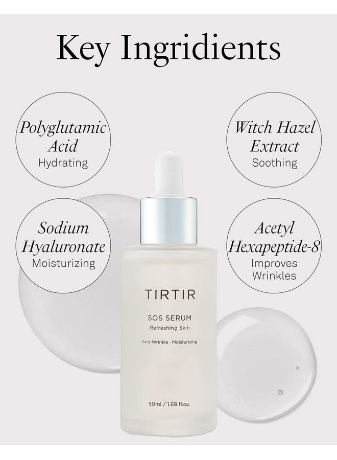 Sos Serum Radiant Glow Boosting Face Serum Plumping Anti Aging Hydrating Visibly Smooth And Glowy Skin Fragrance Free Serum For All Skin Types 1.69 Fl.Oz.