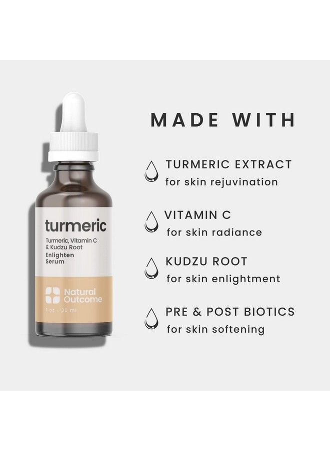 Turmeric Face Serum L Dull Spot Corrector Facial Serum I Reduces Sunspots Hyperpigmentation And Age Spots I Advanced Antiaging Serum With Vitamin C And Kudzu Root I 1 Oz