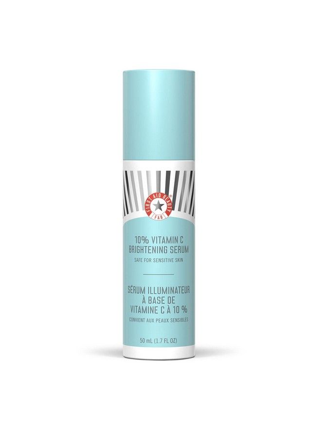 10% Vitamin C Brightening Serum Safe For Sensitive Skin Helps Brighten + Visibly Firm Face + Neck 1.7 Oz