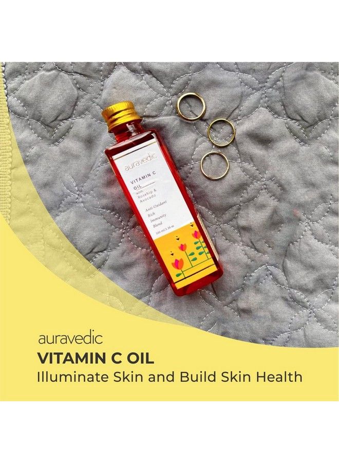 Vitamin C Oil Face Serum 100Ml. Vitamin C Vitamin E Avocado Oil Grapeseed Oil Almond Oil Hyaluronic Acid For Moisturised Skin. Face Body Oil. Men Women.