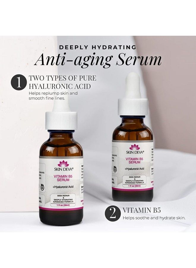 Vitamin B5 + Hyaluronic Acid Serum For Face Skin Serum Packed With B5 Relieves And Heals Sunburns Allergic Reactions Insect Bites Revitalizes Skin Perfect Vitamin Serum