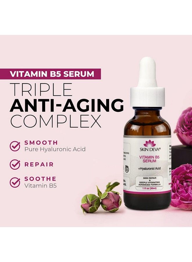 Vitamin B5 + Hyaluronic Acid Serum For Face Skin Serum Packed With B5 Relieves And Heals Sunburns Allergic Reactions Insect Bites Revitalizes Skin Perfect Vitamin Serum