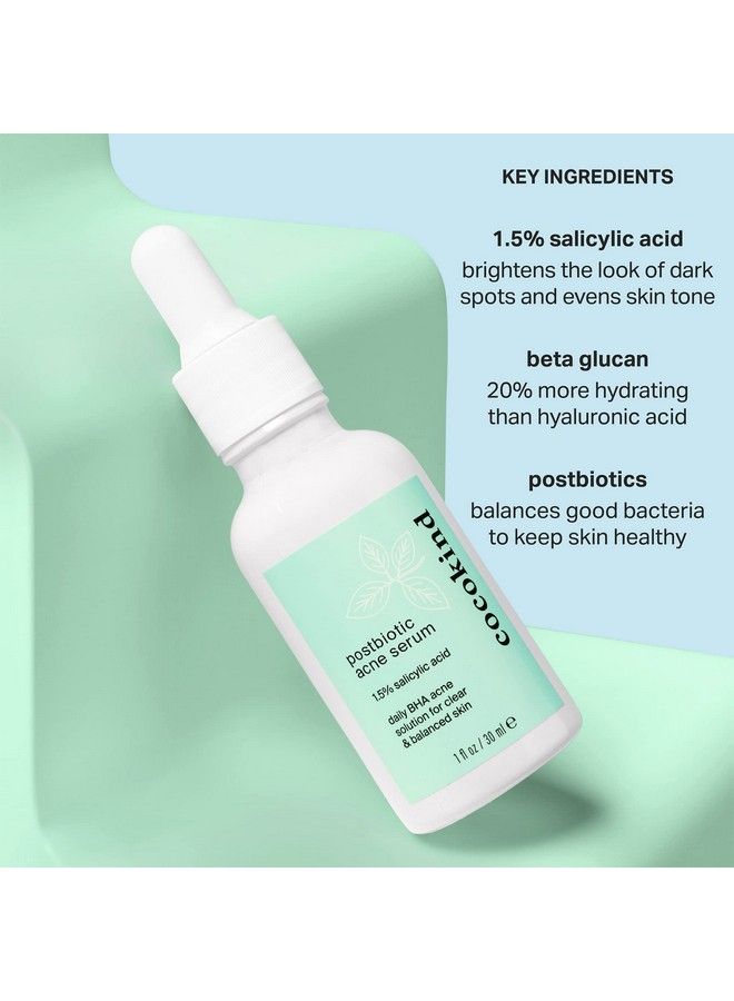 Postbiotic Acne Serum Salicylic Acid Serum And Bha Liquid Exfoliant Exfoliating Brightening And Hydrating Serum