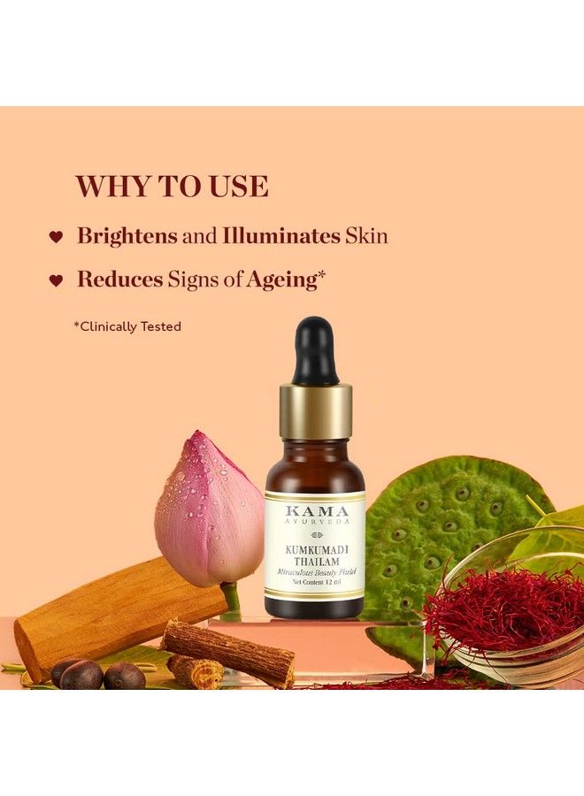 Kumkumadi Miraculous Beauty Ayurvedic Night Serum 12Ml