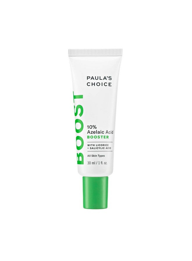 Boost 10% Azelaic Acid Booster Cream Gel Licorice Extract & Salicylic Acid Oil Free Skin Brightening Serum 1 Ounce