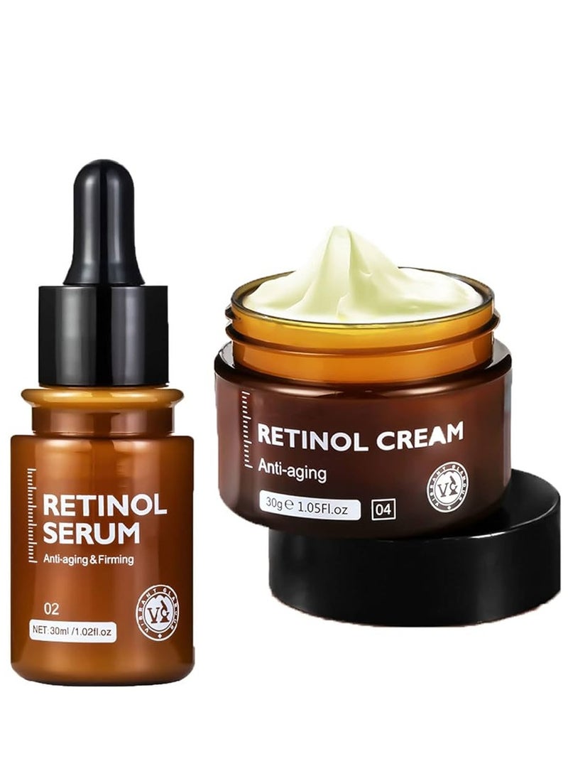 Retinol by Vibrant Glamour Skin Moisturizing Whitening Cream and Serum Combo 30g + 30ml