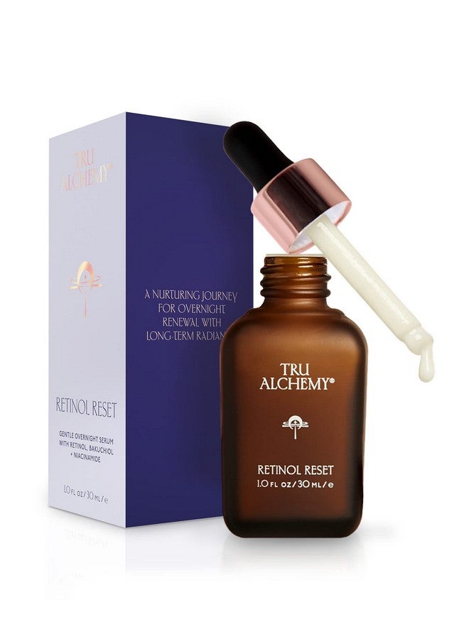 Ru Alchemy Retinol Reset Revitalizing Retinol Serum For Face Wrinkle Appearance Serum & Retinol Cream For Face W/Bakuchiol Niacinamide For Overnight Renewal W/Longterm Radiance 1 Fl Oz