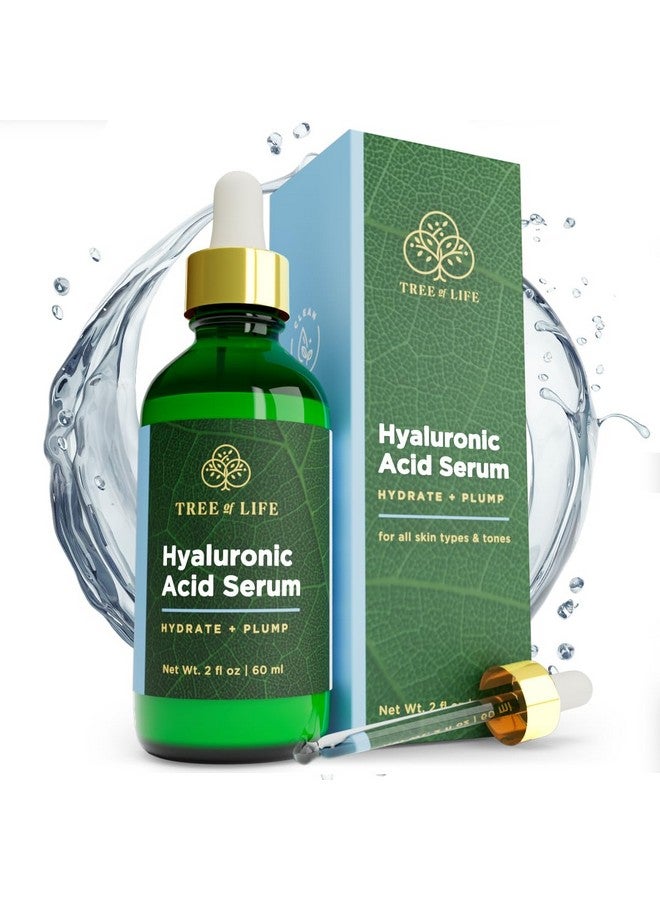 Tree Of Life Hyaluronic Acid Serum For Face Anti Aging Fine Lines Dark Spots & Dry Skin 2 Fl Oz Hydrating Facial Serum Smoothing & Brightening Skin Dermatologisttested