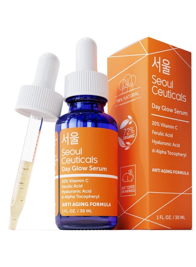 Eoulceuticals Korean Skin Care Beauty 20% Vitamin C Hyaluronic Acid Serum + Ce Ferulic Acid Provides Potent Anti Aging Anti Wrinkle 1Oz